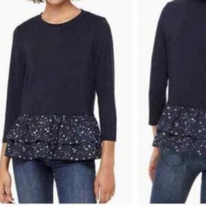 Kate Spade broom Street peplum top NWOT